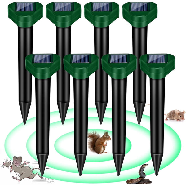 Solar Mole Deterrent Stakes, Square-Top, 8-Pack