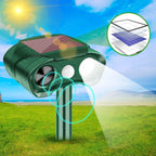 Solar animal repeller 2 pack: solar and USB charging options.