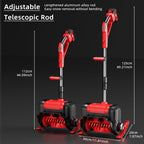 Cordless snow shovel: telescopic handle adjustment.