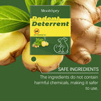 Peppermint rodent repellent balls: repellent package with ginger artwork.
