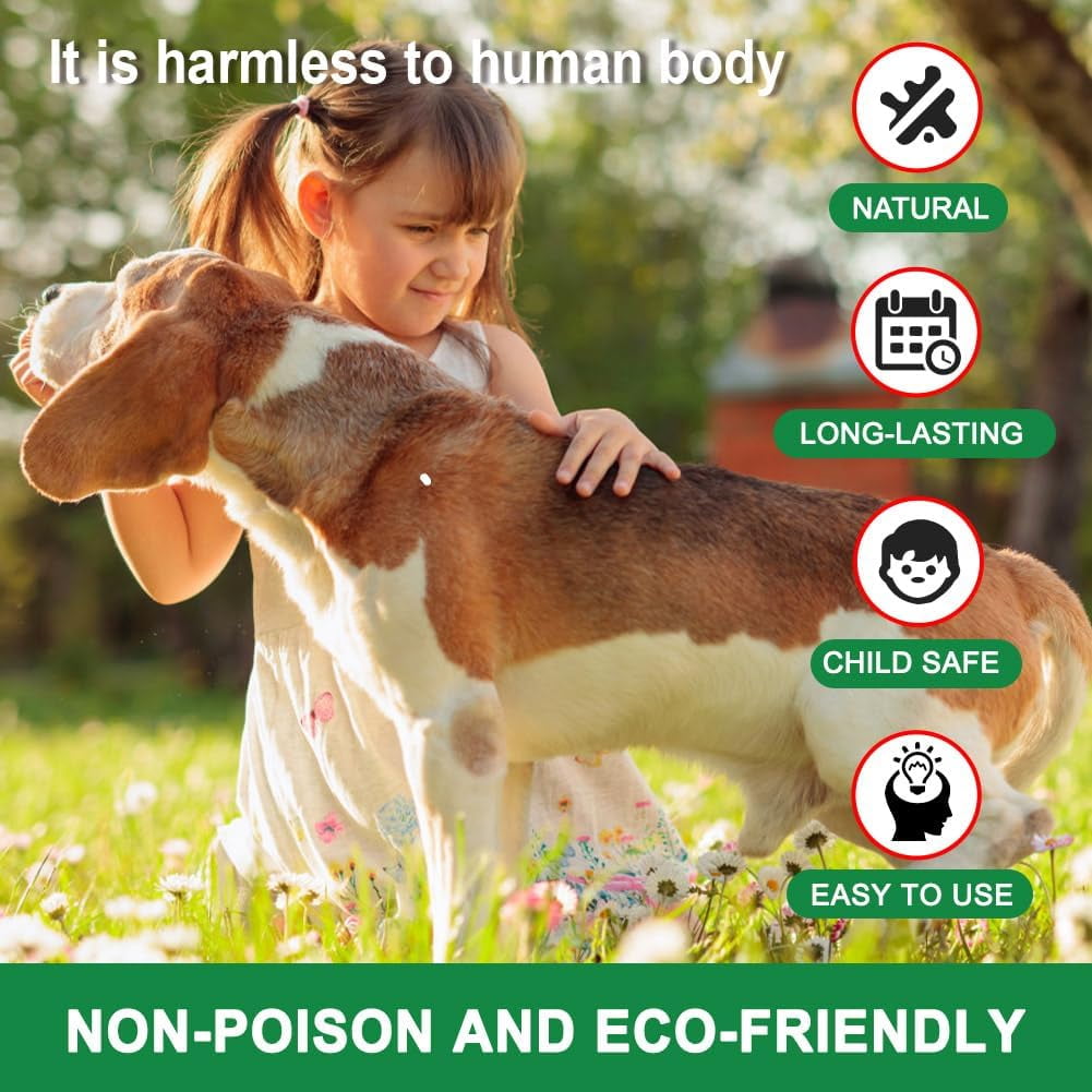 Rodent repellent balls: child and pet promotional artwork.