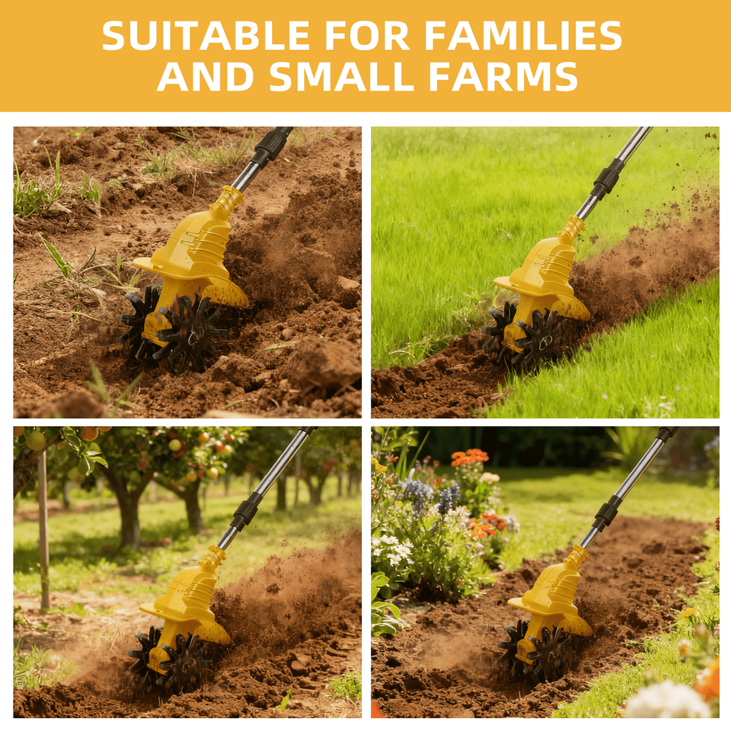 Cordless garden tiller: tiller used in planting beds.