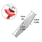 Metal string trimmer blades: blade dimensions and mounting holes.