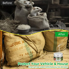 Peppermint rodent repellent jars: rodent activity before-and-after artwork.