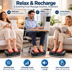 Shiatsu foot massager with heat: foot massager used while seated at home.