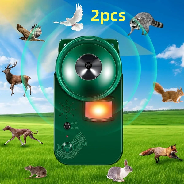 Motion-Sensor Bird & Animal Deterrents, 2-Pack