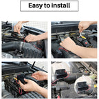 Under hood rodent repeller 2 pack: engine-bay installation sequence.