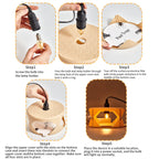 Indoor electric flea trap: trap bulb and pad setup sequence.
