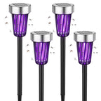 Solar bug zapper outdoor: four solar bug zapper stake lights.