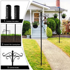 108 inch shepherds hook: garden hook assembly overview.