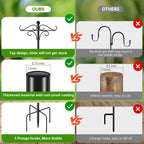 108 inch shepherds hook: hook and pole construction comparison.