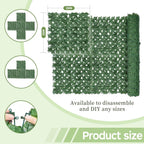 Artificial ivy privacy screen: modular leaf-panel connection details.