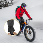 Heated motorcycle gloves: gloves worn while cycling in snow.