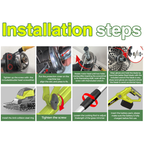 Cordless trimmer with pivoting head: cutting attachment assembly steps.
