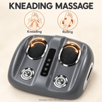 Electric foot massager with heat: kneading and rolling illustration.