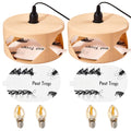 Indoor electric flea trap: two tan flea light traps pads and bulbs.