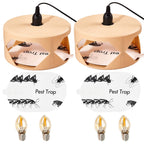 Indoor electric flea trap: two tan flea light traps pads and bulbs.