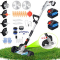 Wheeled cordless string trimmer: silver wheeled trimmer batteries and accessories.