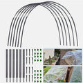 Fiberglass garden hoops: fiberglass hoops rods connectors and clips.