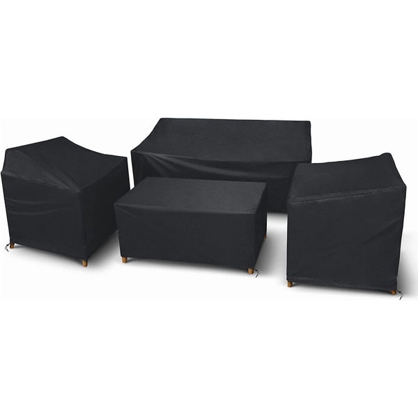 4-Piece Patio Furniture Cover Set, Black