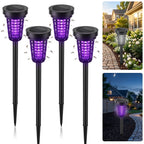 Solar bug zapper torches: four black solar zapper torches.