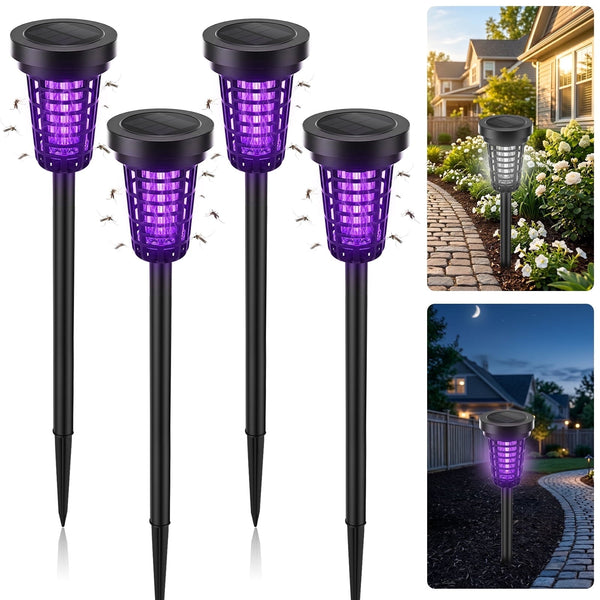 Solar Bug Zapper Torch Lights, 4-Pack