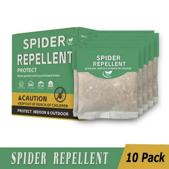Spider repellent pouches: ten spider repellent pouches.