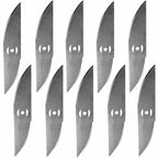 Curved metal trimmer blades: ten curved metal trimmer blades.