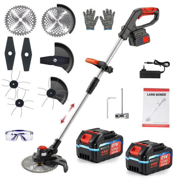 21V Brushless Cordless String Trimmer, 9-Inch, 2 Batteries & Blade Kit