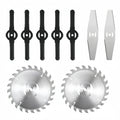 Trimmer replacement blade kit: circular metal and nylon trimmer blades.