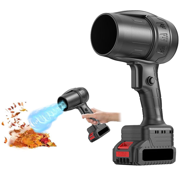 Cordless Leaf Blower with 2 Batteries & Charger, Black