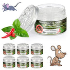Peppermint rodent repellent jars: six peppermint repellent jars.