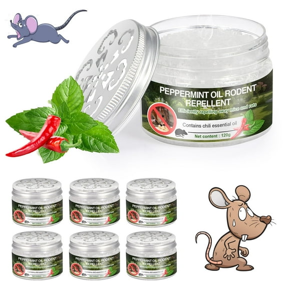 Peppermint Rodent Repellent Jars, 6-Pack