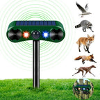 Solar animal repeller led: green repeller with colored LED lights.