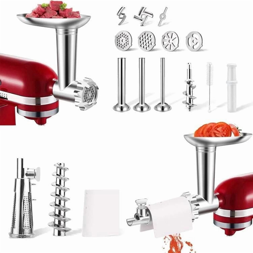Meat grinder attachment for KitchenAid: grinder strainer attachments and accessories.