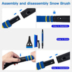 Extendable snow brush ice scraper: storage and disassembly diagram.