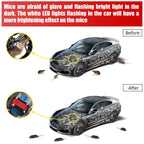 Vehicle rodent repeller: vehicle before-and-after artwork.