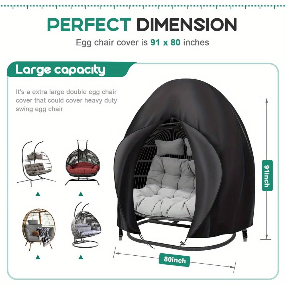 Double egg chair cover: double-chair cover dimensions.