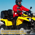 Heated motorcycle gloves: gloves worn by motorcycle rider.