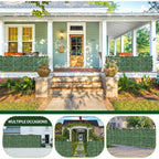 Artificial ivy privacy screen: ivy privacy screen on porch and gate.