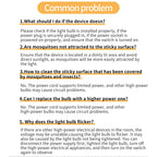 Indoor electric flea trap: trap troubleshooting instructions.