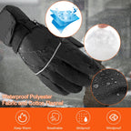 Heated motorcycle gloves: glove outer fabric and lining details.